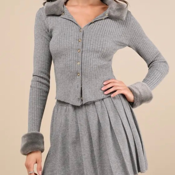 Gray Ribbed Women's Set - Picture 3 of 4